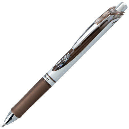 EnerGel RTX Retractable Liquid Gel Pen, (0.7mm) Medium line, Sepia Ink (BL77-SP)