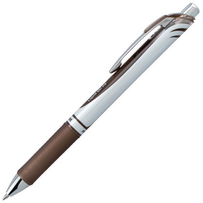 EnerGel RTX Retractable Liquid Gel Pen, (0.7mm) Medium line, Sepia Ink (BL77-SP)