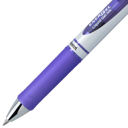 EnerGel RTX Retractable Liquid Gel Pen, (0.7mm) Medium line, Lilac Ink (BL77-V3)