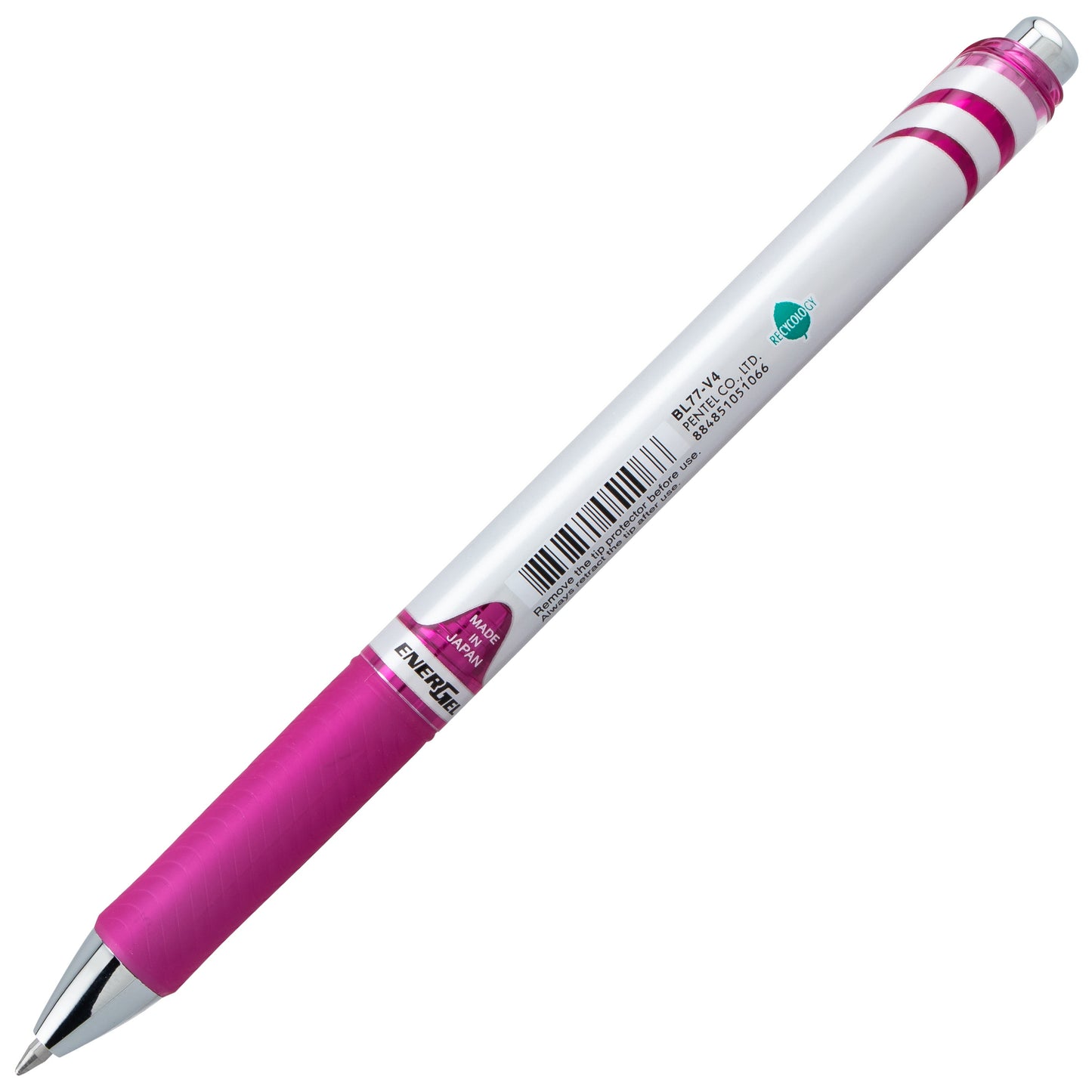 EnerGel RTX Retractable Liquid Gel Pen, (0.7mm) Medium line, Magenta Ink (BL77-V4)