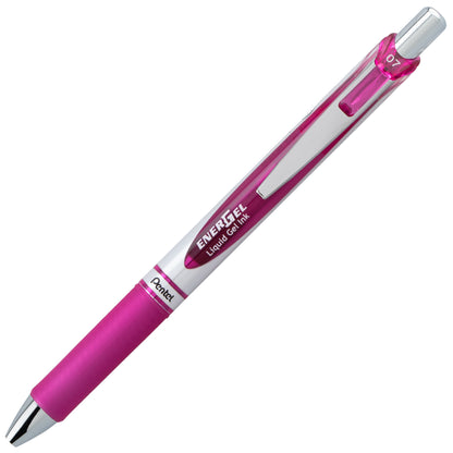 EnerGel RTX Retractable Liquid Gel Pen, (0.7mm) Medium line, Magenta Ink (BL77-V4)