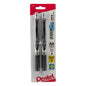 EnerGel RTX Retractable Liquid Gel Pen, (0.7mm) Metal Tip, Medium Line, Black Ink 2-Pk (BL77BP2A)
