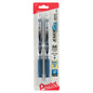 EnerGel RTX Retractable Liquid Gel Pen, (0.7mm) Metal Tip, Medium Line, Navy Blue Ink 2-Pk (BL77BP2CA)
