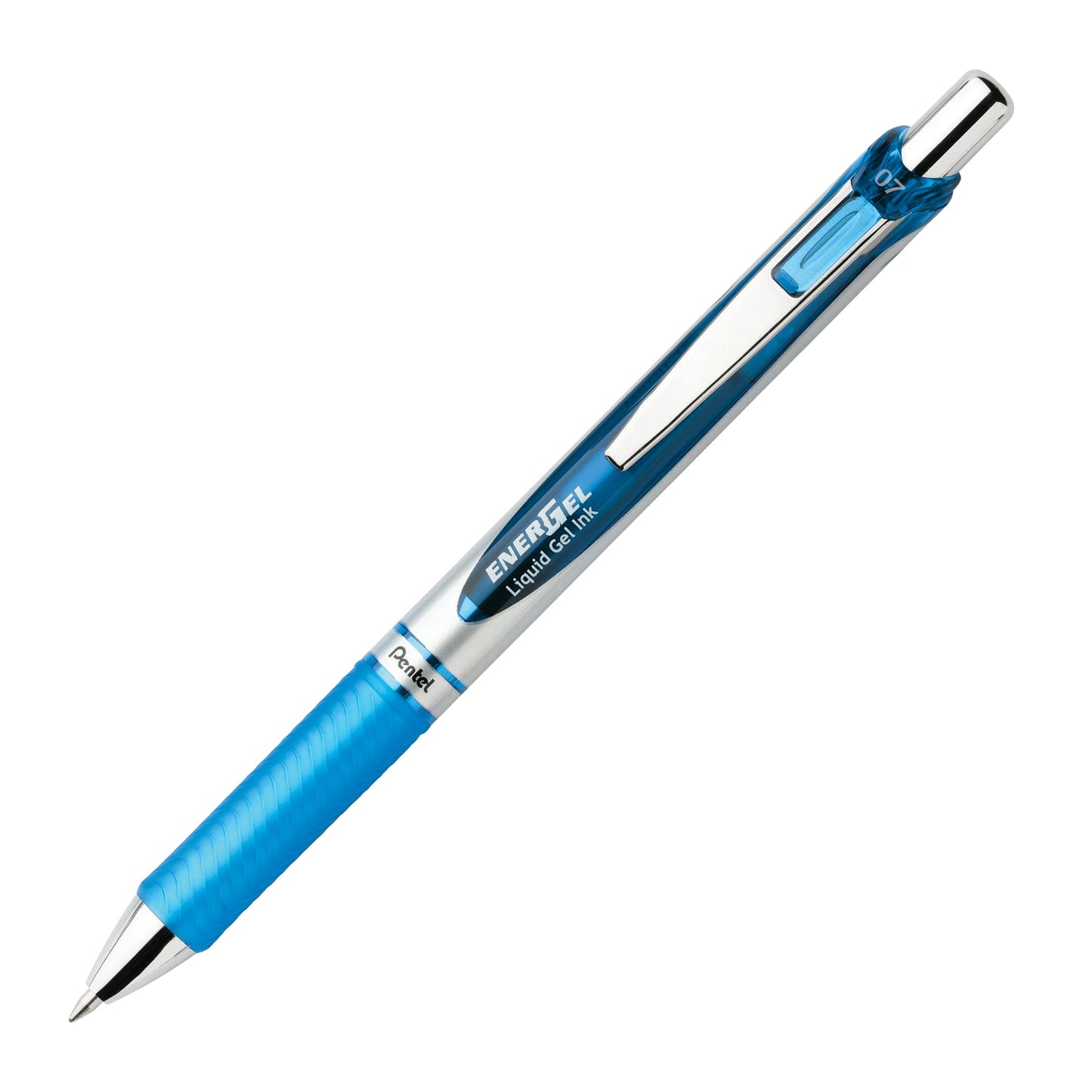 EnerGel RTX Retractable Liquid Gel Pen, (0.7mm) Metal Tip, Medium Line, Assorted Ink (P/S/V) 3-Pk (BL77BP3M1)