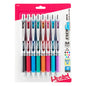 EnerGel RTX Retractable Liquid Gel Pen, (0.7mm) Metal Tip, Medium Line,Assorted Ink (A/B/C/D/F/P/S/V) 8-Pk (BL77BP8M)