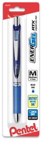 EnerGel RTX Retractable Liquid Gel Pen, (0.7mm) Metal Tip, Medium Line,Blue Ink 1-Pk (BL77BPC)