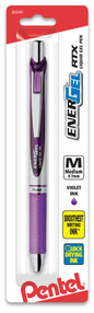 EnerGel RTX Retractable Liquid Gel Pen, (0.7mm) Metal Tip, Medium Line,Violet Ink 1-Pk (BL77BPV)