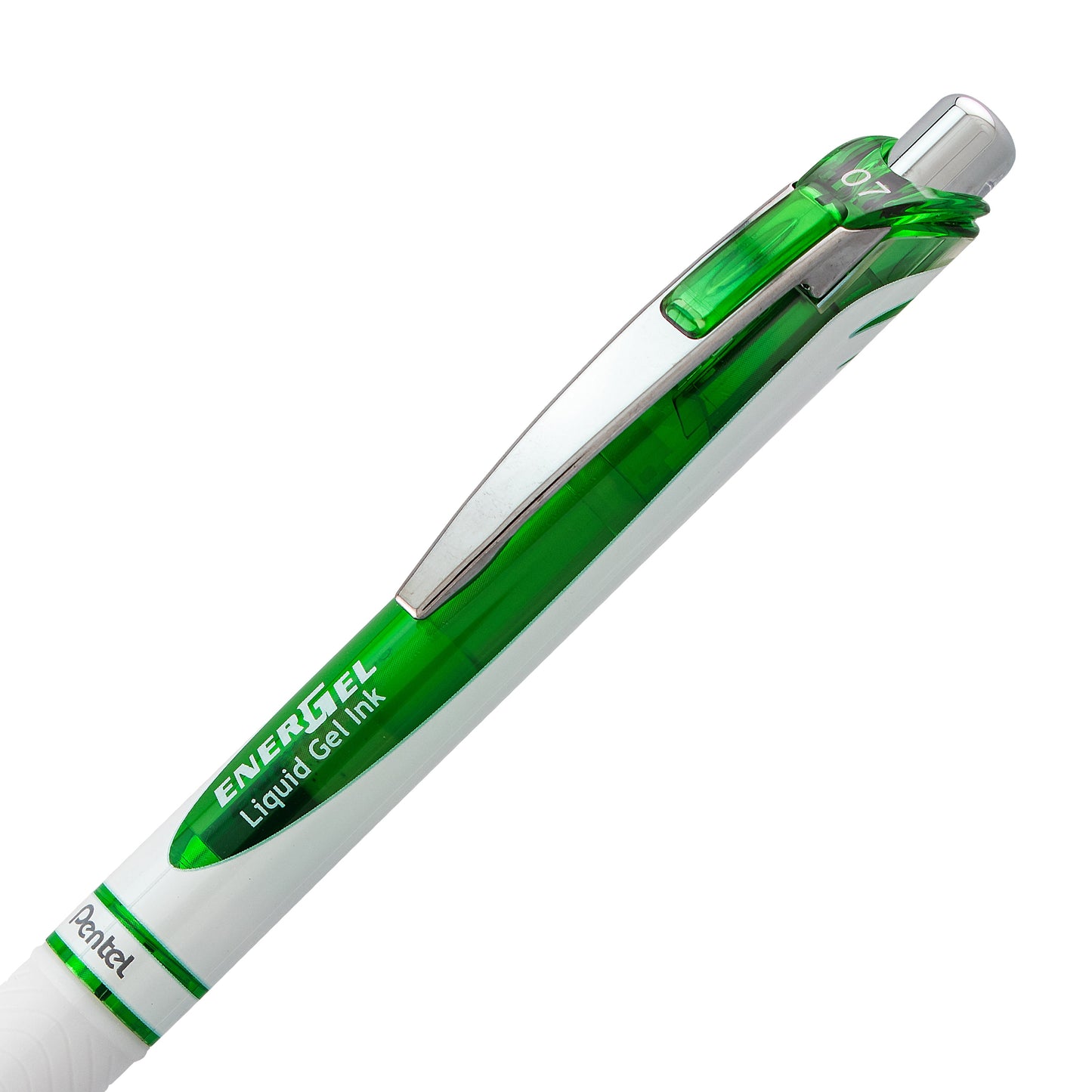 EnerGel Pearl Retractable Liquid Gel Pen, (0.7mm) Metal Tip, Medium Line, Lime Green Accent, Lime Green Ink (BL77PW-K)