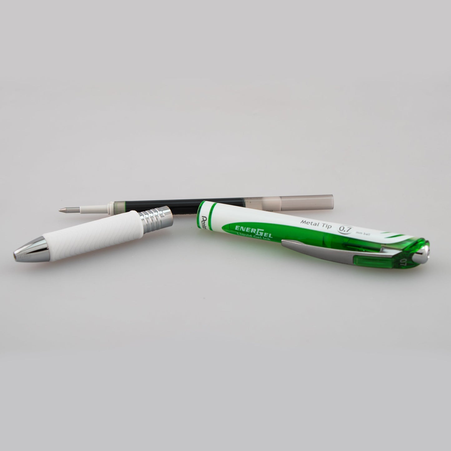 EnerGel Pearl Retractable Liquid Gel Pen, (0.7mm) Metal Tip, Medium Line, Lime Green Accent, Lime Green Ink (BL77PW-K)