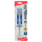 EnerGel Pearl Retractable Liquid Gel Pen, (0.7mm) Metal Tip, Medium Line, Blue Accent, Blue Ink 2-Pk (BL77WBP2C)