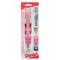 PINK BCA EnerGel Pearl Retractable Liquid Gel Pen, (0.7mm) Metal Tip, Medium Line, Pink Accent, Pink Ink 2-Pk (BL77WBP2PP)