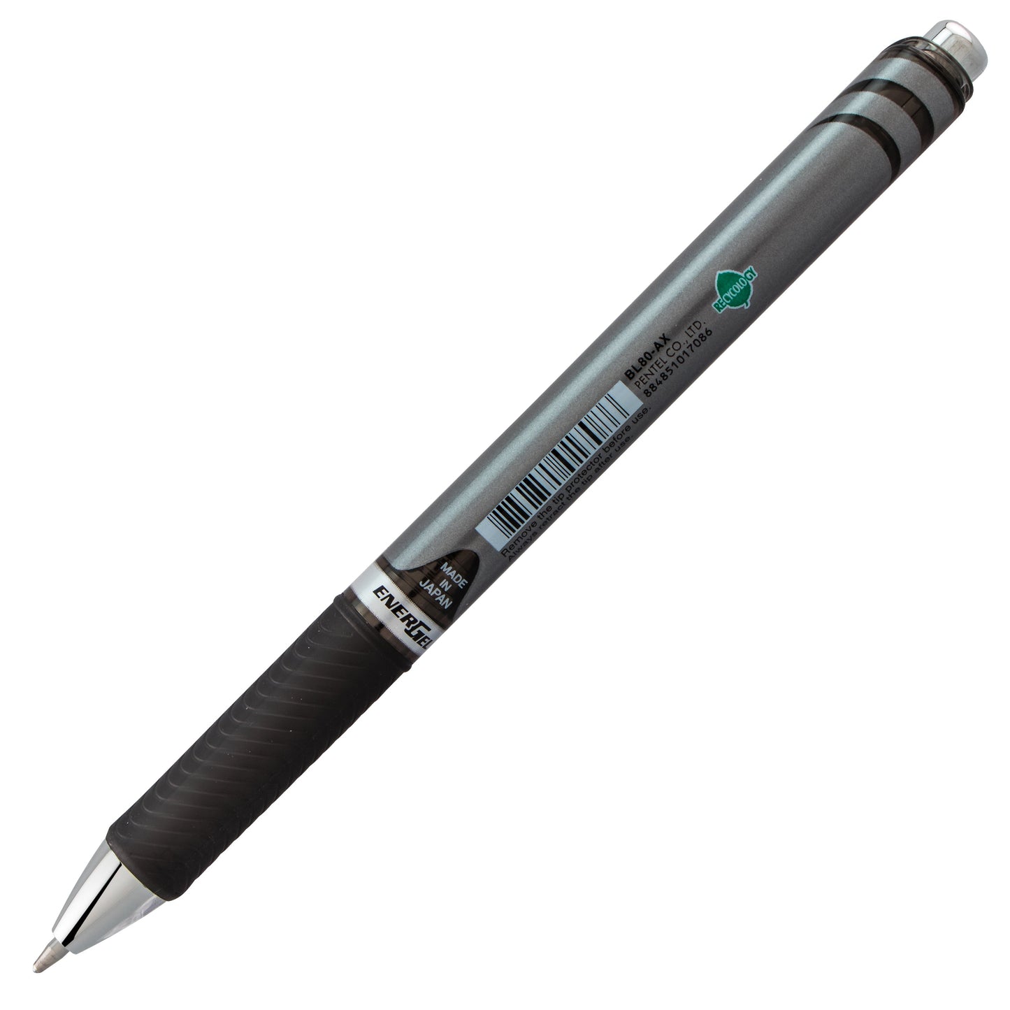 Pentel EnerGel RTX Retractable Liquid Gel Pen, (1.0mm) Metal Tip, Bold Line, Black Ink (BL80-A)