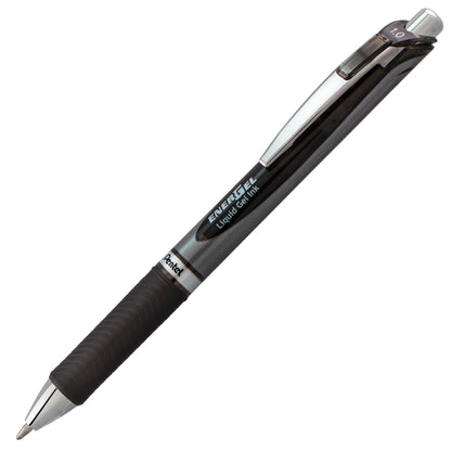 Pentel EnerGel RTX Retractable Liquid Gel Pen, (1.0mm) Metal Tip, Bold Line, Black Ink (BL80-A)