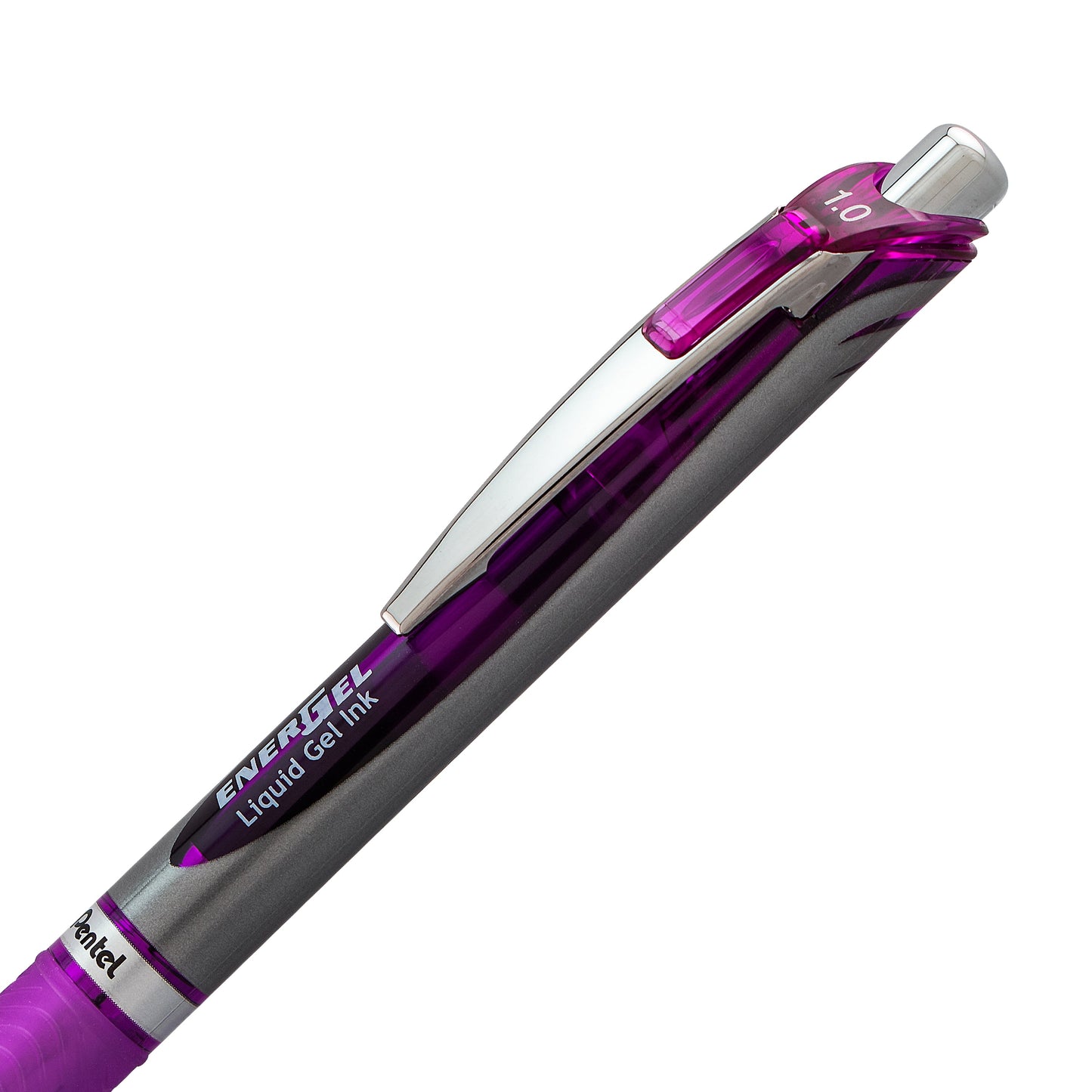 EnerGel RTX Retractable Liquid Gel Pen, (1.0mm) Metal Tip, Bold Line, Violet Ink (BL80-V)