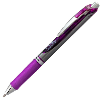 EnerGel RTX Retractable Liquid Gel Pen, (1.0mm) Metal Tip, Bold Line, Violet Ink (BL80-V)