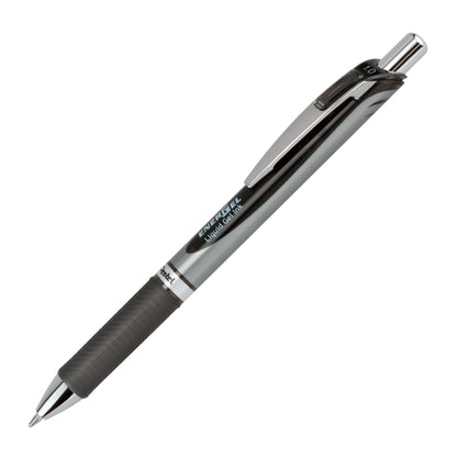 EnerGel RTX Retractable Liquid Gel Pen, (1.0mm) Metal Tip, Bold Line, Black Ink 3-Pk (BL80BP3A)