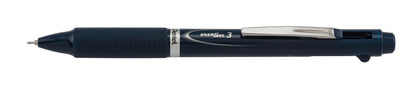EnerGel 3 Multi-Function, 3-Ink Gel Pen, (0.5mm) Fine Line, Black/Red/Blue Ink, Dark Blue Barrel (BLC35C)