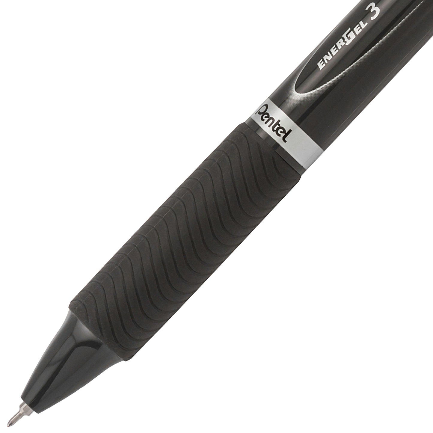 EnerGel 3 Multi-Function, 3-Ink Gel Pen, (0.5mm) Fine Line, Black/Red/Blue Ink, Dark Gray Barrel (BLC35N)