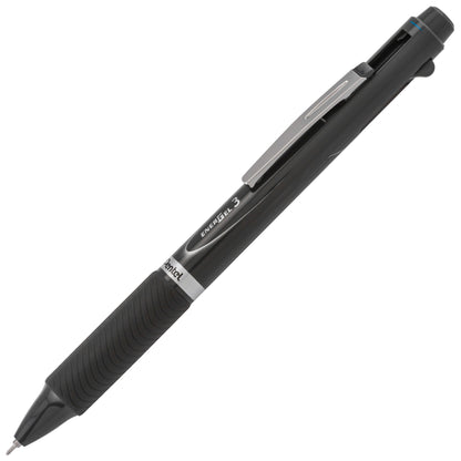 EnerGel 3 Multi-Function, 3-Ink Gel Pen, (0.5mm) Fine Line, Black/Red/Blue Ink, Dark Gray Barrel (BLC35N)