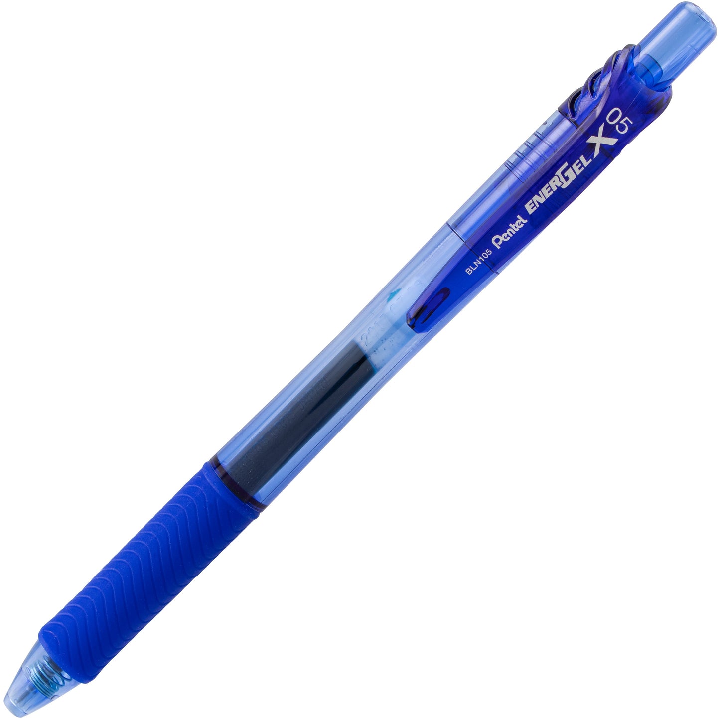 EnerGel-X Retractable Liquid Gel Pen, (0.5mm) Needle Tip, Fine Line, Blue Ink (BLN105-C)