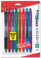 EnerGel-X Retractable Liquid Gel Pen, (0.5mm) Needle Tip, Fine Line, Assorted Ink (A/B/C/D/F/P/S/V) 8-Pk (BLN105BP8M)