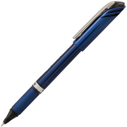 EnerGel NV Liquid Gel Pen, (0.5mm) Needle Tip, Fine Line Capped, Black Ink (BLN25-A)