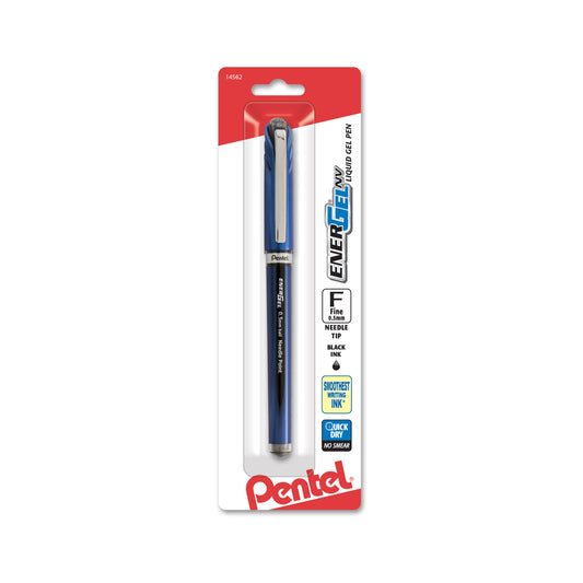 EnerGel NV Liquid Gel Pen, (0.5mm) Needle Tip, Fine Line Capped, Black Ink 1-Pk (BLN25BPA)