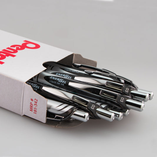 EnerGel RTX Retractable Liquid Gel Pen, (0.3mm) Needle Tip, Extra Fine Line, Black Ink (BLN73-A)