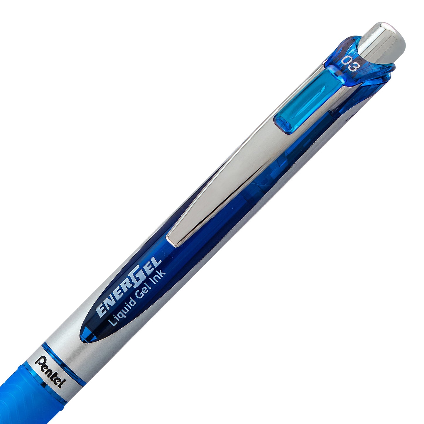 EnerGel RTX Retractable Liquid Gel Pen, (0.3mm) Needle Tip, Extra Fine Line, Blue Ink (BLN73-C)