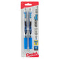 EnerGel RTX Retractable Liquid Gel Pen, (0.3mm) Needle Tip, Extra Fine Line, Blue Ink, 2-Pk (BLN73BP2C)