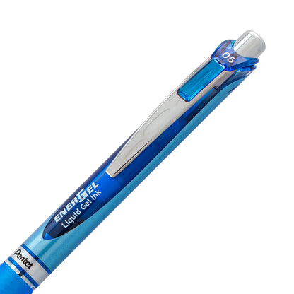 EnerGel RTX Retractable Liquid Gel Pen, (0.5mm) Needle Tip, Fine Line, Blue Ink (BLN75-C)