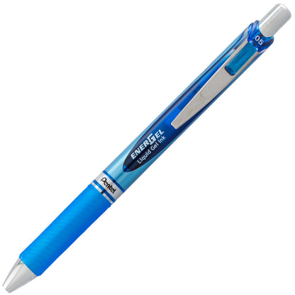EnerGel RTX Retractable Liquid Gel Pen, (0.5mm) Needle Tip, Fine Line, Blue Ink (BLN75-C)