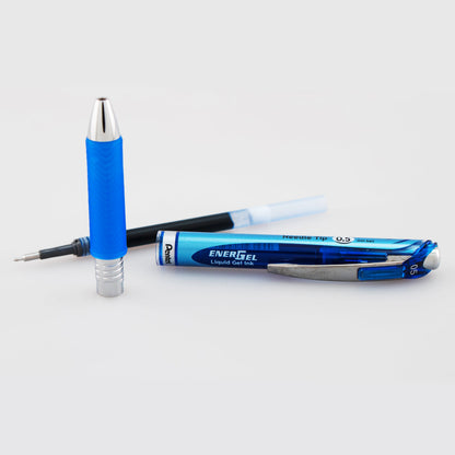 EnerGel RTX Retractable Liquid Gel Pen, (0.5mm) Needle Tip, Fine Line, Blue Ink (BLN75-C)
