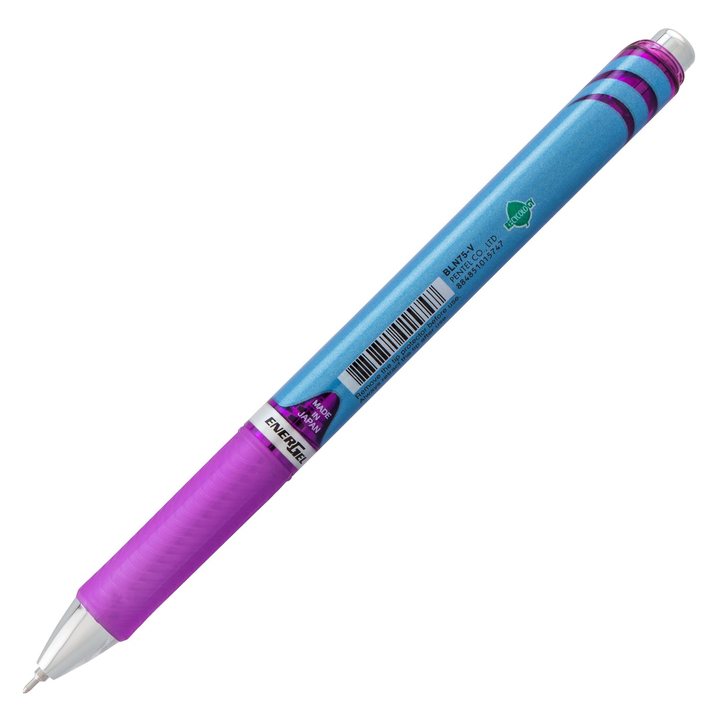 EnerGel RTX Retractable Liquid Gel Pen, (0.5mm) Needle Tip, Fine Line, Violet Ink (BLN75-V)