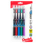EnerGel RTX Retractable Liquid Gel Pen, (0.5mm) Needle Tip, Fine Line, Assorted Ink (A/B/C/D/V) 5-Pk (BLN75BP5M)