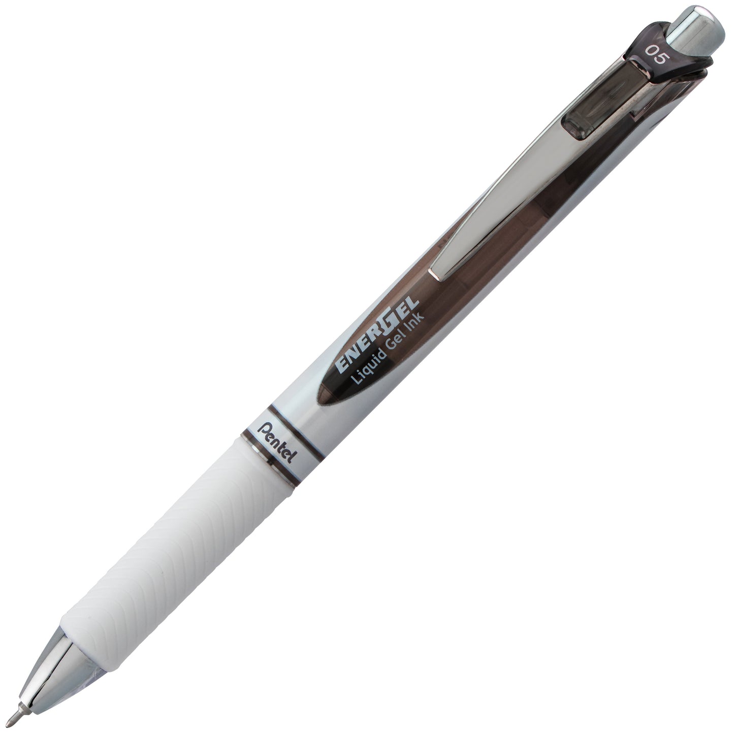 EnerGel Pearl Retractable (0.5mm) Needle Tip, Fine Line, Black Accent, Black Ink (BLN75PW-A)
