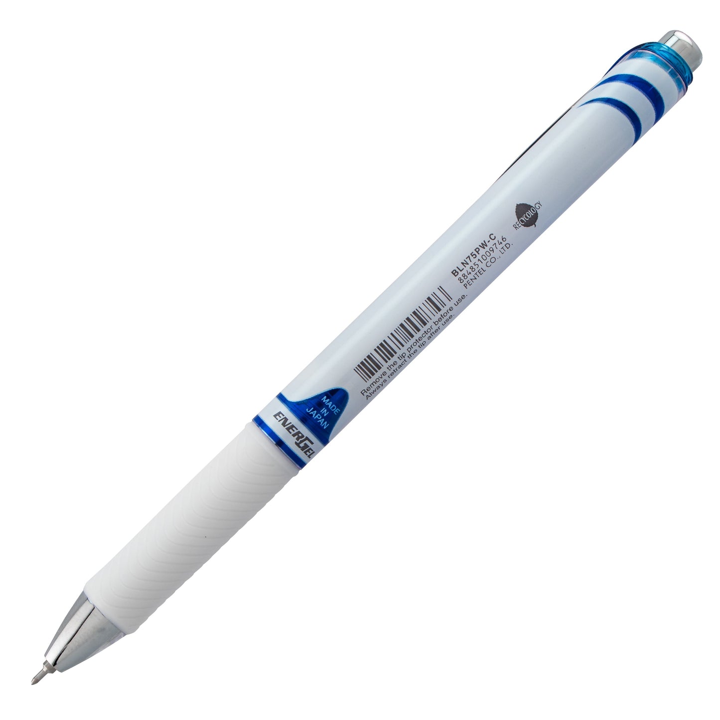 Pentel EnerGel Pearl Retractable (0.5mm) Needle Tip, Fine Line, Blue Accent, Blue Ink (BLN75PW-C)
