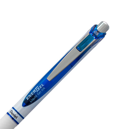 Pentel EnerGel Pearl Retractable (0.5mm) Needle Tip, Fine Line, Blue Accent, Blue Ink (BLN75PW-C)