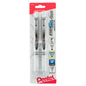 EnerGel Pearl Retractable (0.5mm) Needle Tip, Fine Line, Black Accent, Black Ink 2-Pk (BLN75WBP2A)