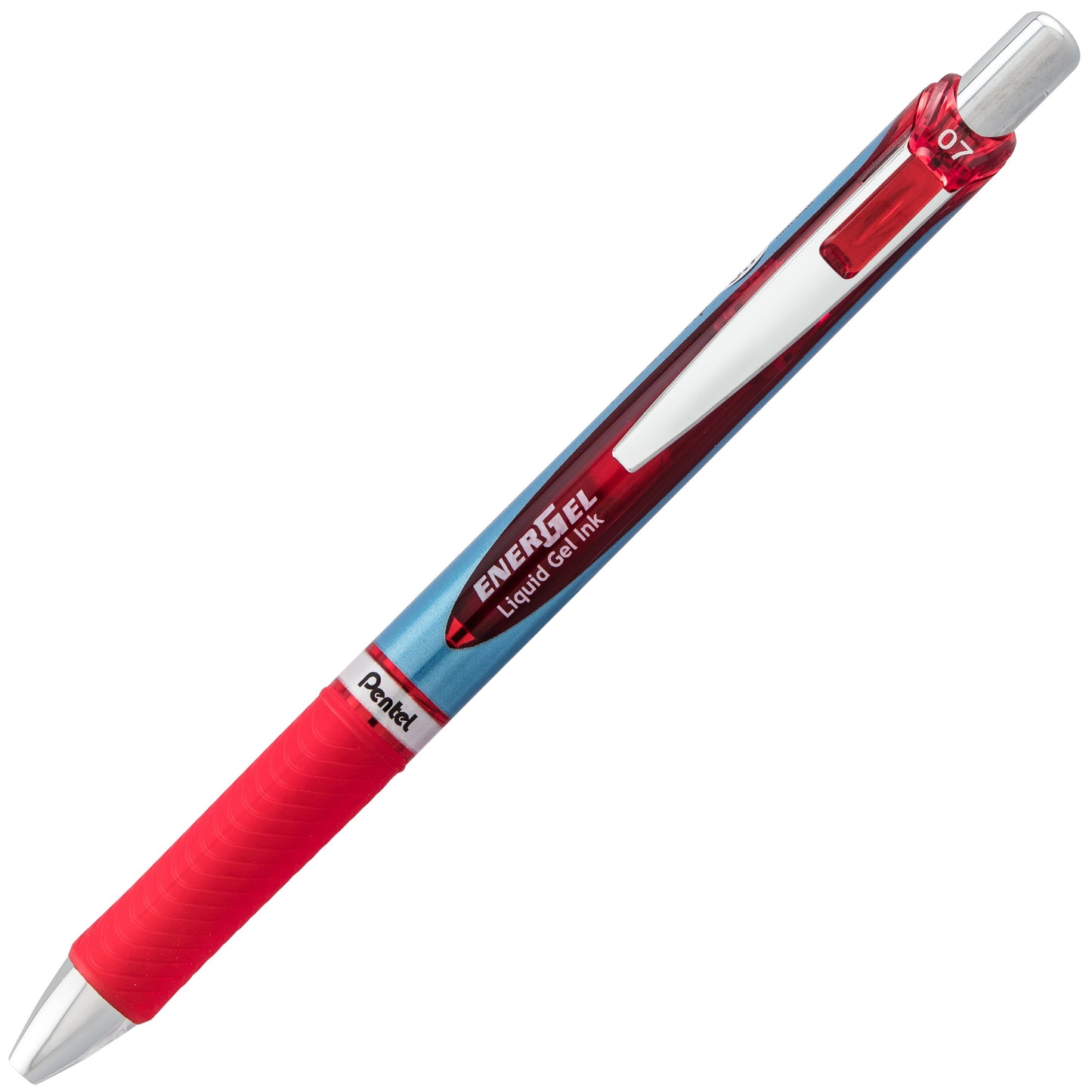 EnerGel RTX Retractable Liquid Gel Pen, (0.7mm) Needle Tip, Medium Line, Red Ink (BLN77-B)