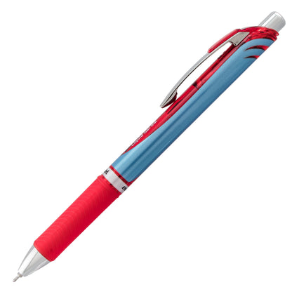 EnerGel RTX Retractable Liquid Gel Pen, (0.7mm) Needle Tip, Medium Line, Red Ink (BLN77-B)