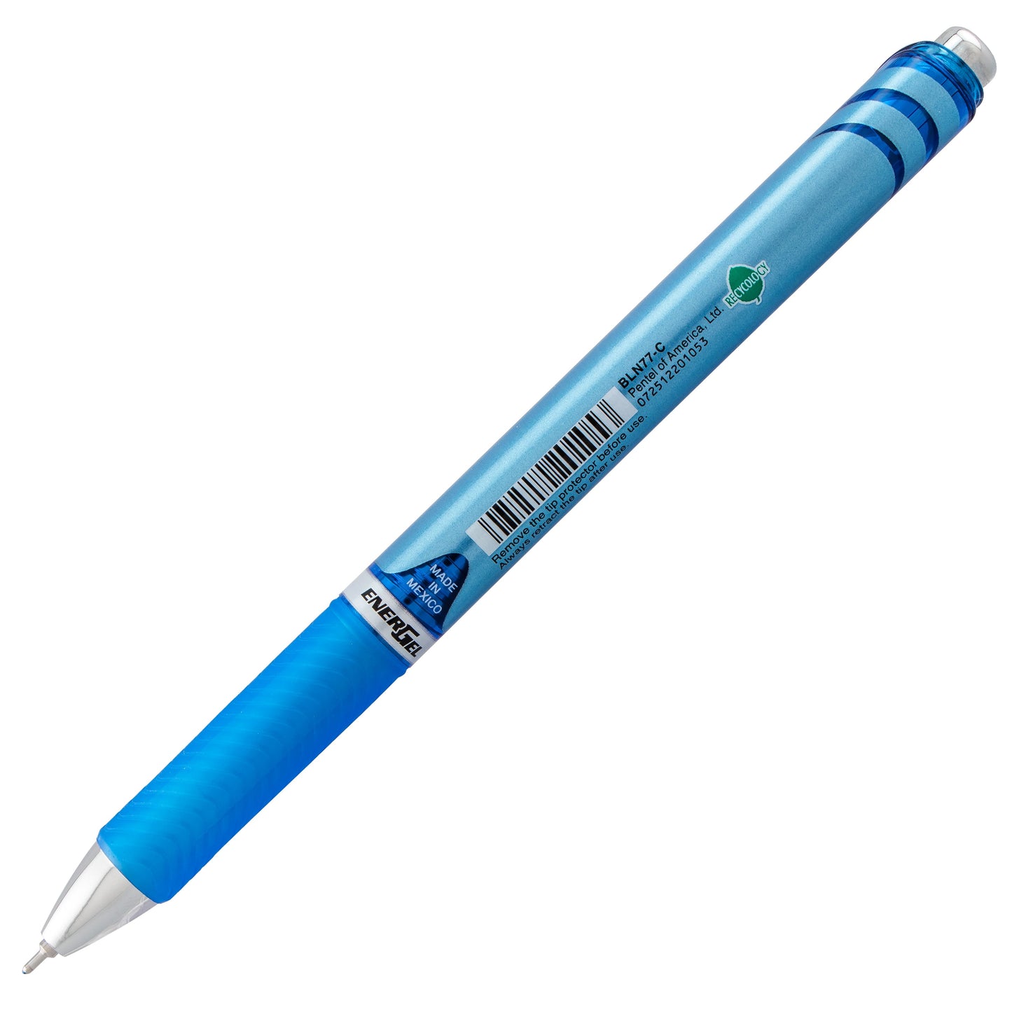 EnerGel RTX Retractable Liquid Gel Pen, (0.7mm) Needle Tip, Medium Line, Blue Ink (BLN77-C)