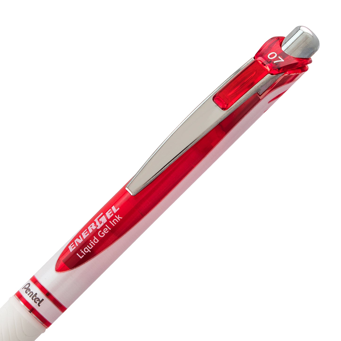 EnerGel Pearl Retractable Liquid Gel Pen, (0.7mm) Needle Tip, Medium Line, Red Ink (BLN77PW-B)