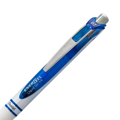 EnerGel Pearl Retractable Liquid Gel Pen, (0.7mm) Needle Tip, Medium Line, Blue Ink (BLN77PW-C)