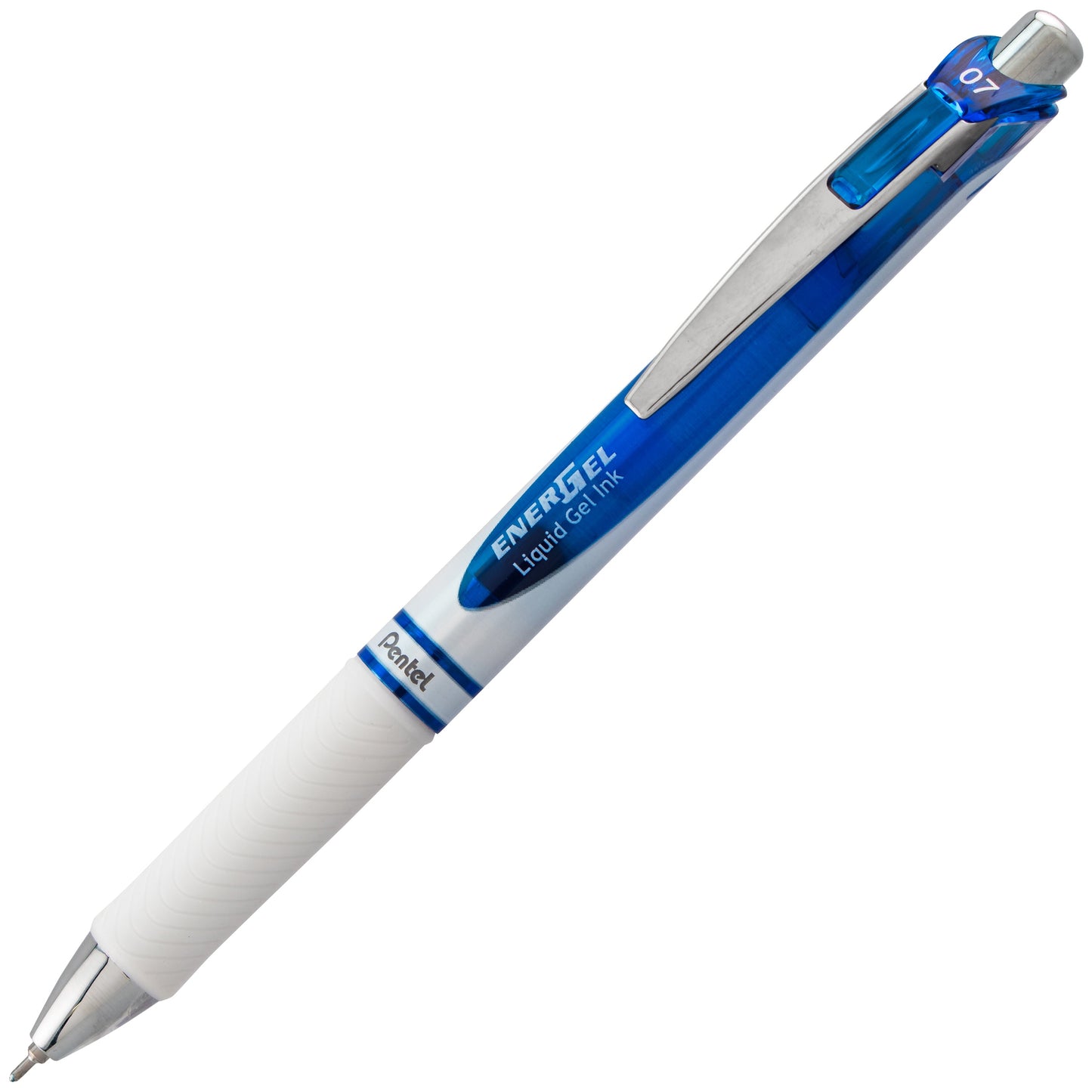 EnerGel Pearl Retractable Liquid Gel Pen, (0.7mm) Needle Tip, Medium Line, Blue Ink (BLN77PW-C)