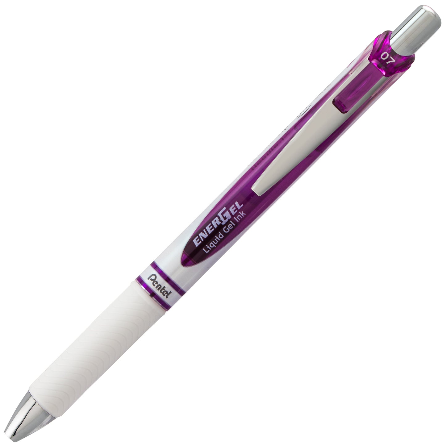 EnerGel Pearl Retractable Liquid Gel Pen, (0.7mm) Needle Tip, Medium Line, Violet Ink (BLN77PW-V)