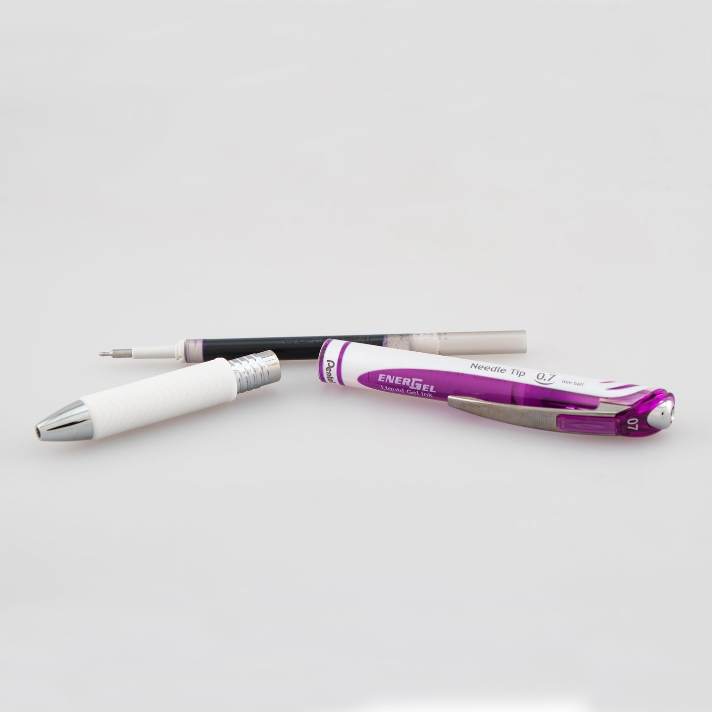 EnerGel Pearl Retractable Liquid Gel Pen, (0.7mm) Needle Tip, Medium Line, Violet Ink (BLN77PW-V)