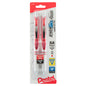 EnerGel Pearl Retractable Liquid Gel Pen, Needle Tip (0.7mm) Medium Line, Red Ink, 2-Pk (BLN77WBP2B)