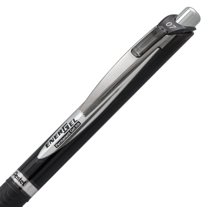 EnerGel PRO Permanent Gel Pen, (0.7mm) Medium Line, Black Ink (BLP77-A)