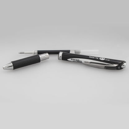 EnerGel PRO Permanent Gel Pen, (0.7mm) Medium Line, Black Ink (BLP77-A)